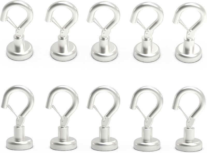 Ant Mag Magnetic Hooks Heavy Duty with Snap 22lbs Strong Magnet Hooks Great Hanging for Refrigerator, Cruise Cabin, Grill, Wreath,Kitchen,Office 10 Pack - Image 1